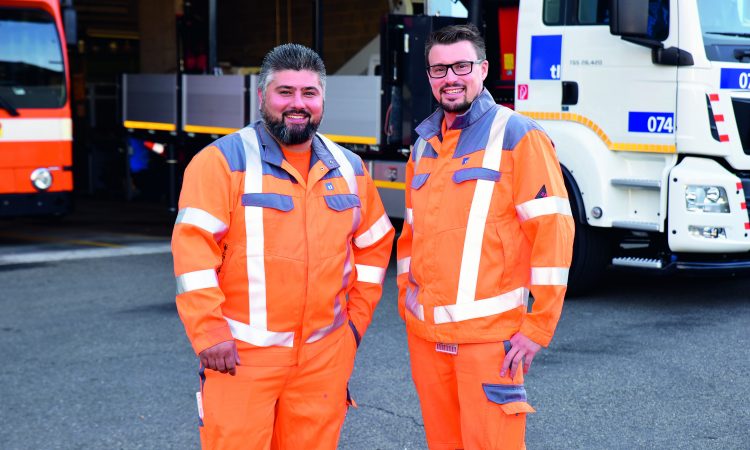 Guillaume Busigny et Eren Emre  Electricien de réseau/lignes de contact